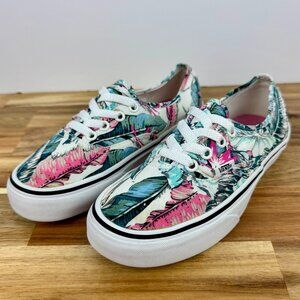 Vans Authentic Core Classic Tropical Palm Leaf Canvas Sneakers Shoes Women's 5.5